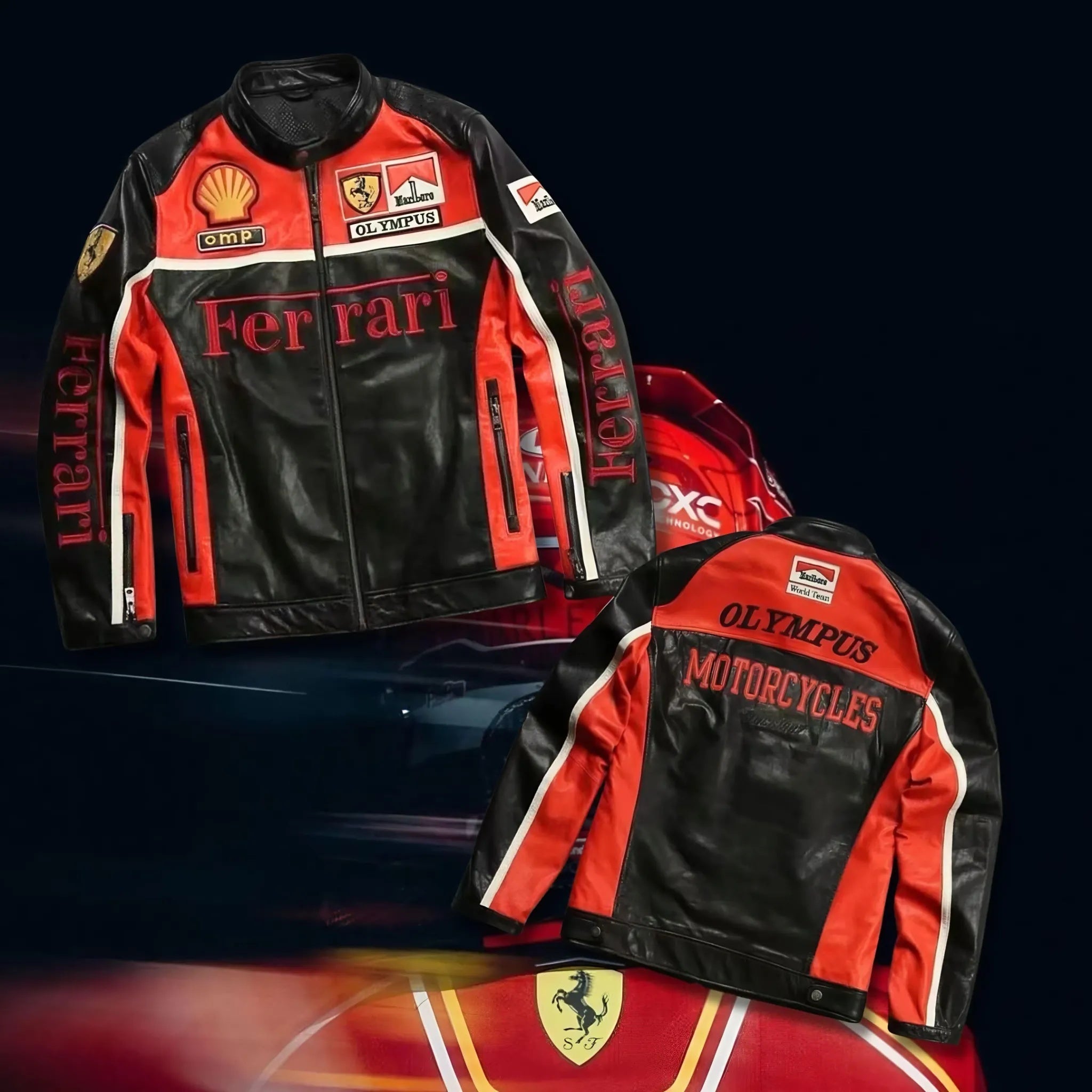 Inspiração F1 Vintage em Couro Black